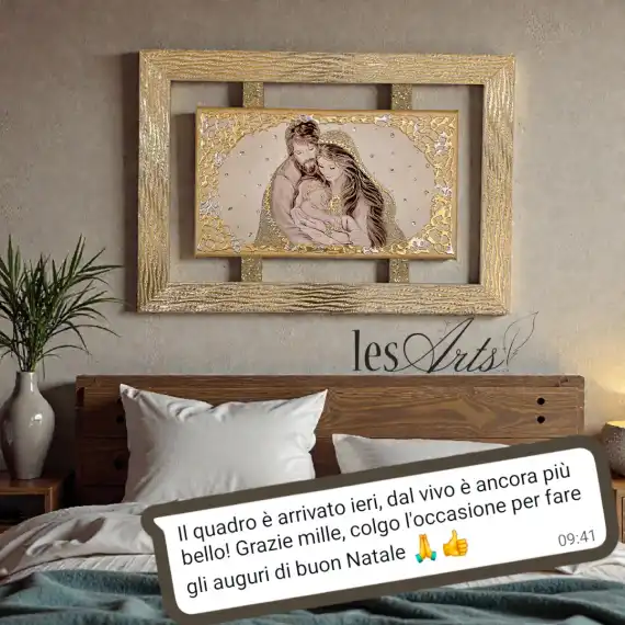 Maternità oro con cornice