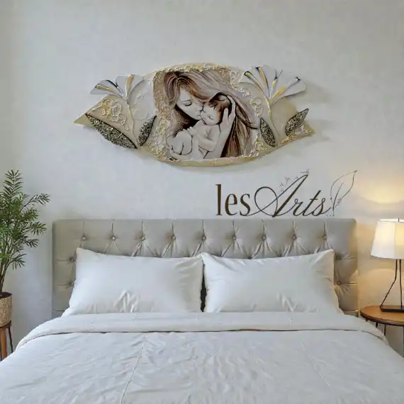 Maternità fiori oro