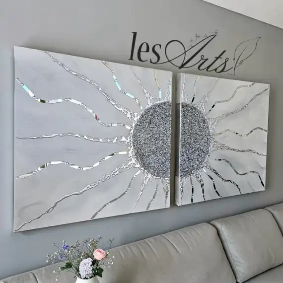 Sole scomposto argento 80x80