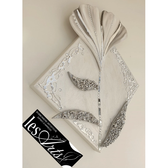 Dipinto fiore tela 40x40