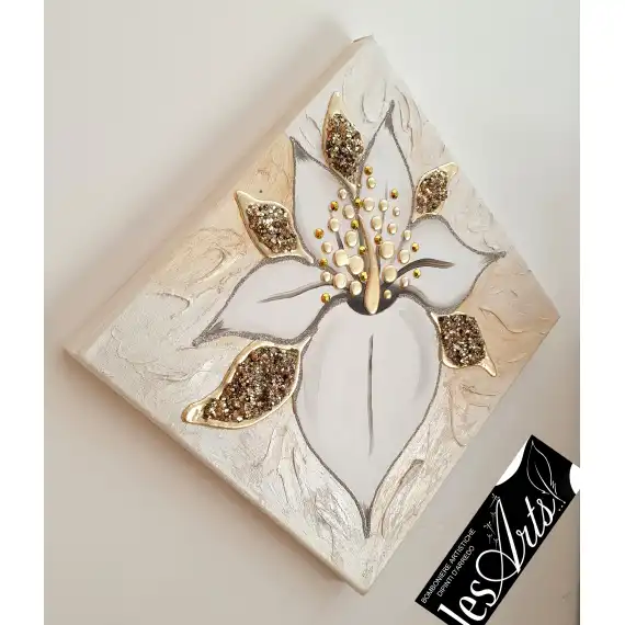 Fiore 50x50 sfondo oro