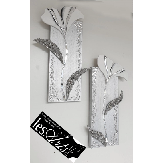 Scomposto 20x50 fiori bianchi