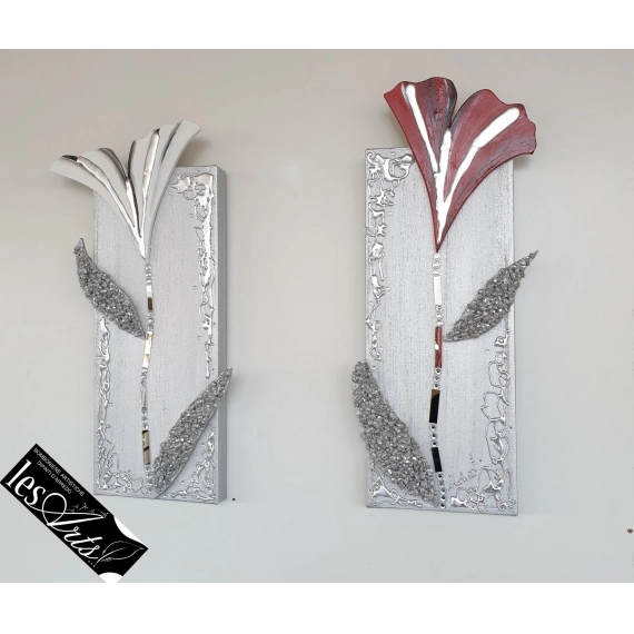 Scomposto 20x50 bianco-rosso