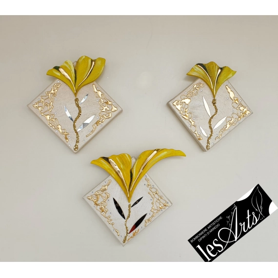 Trittico fiori gialli