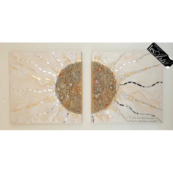Sole scomposto oro argento