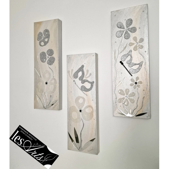 Trittico argento/beige