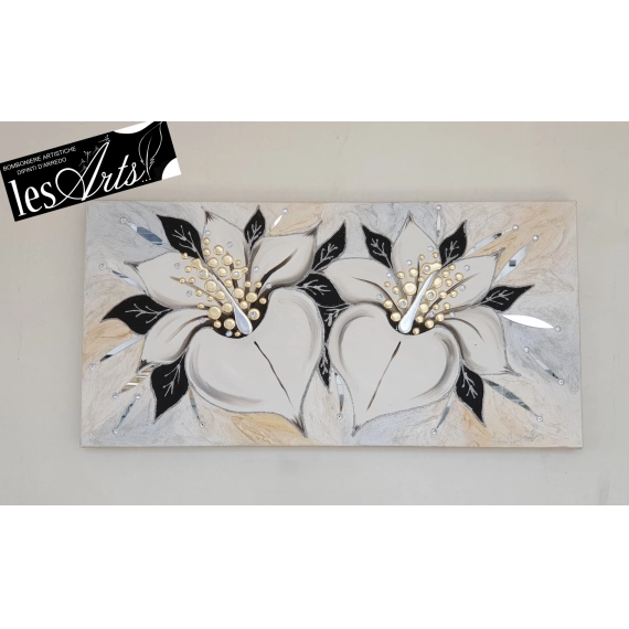 Dipinto fiori 40x80