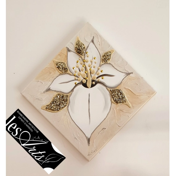 Fiore 40x40 sfondo oro