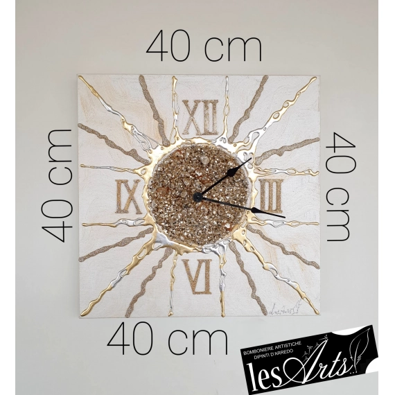 Orologio d'arredo oro 40x40 glitter
