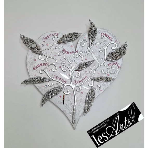 Albero della Vita cuore rosa