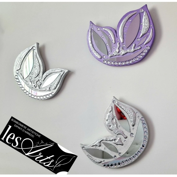 Farfalle lilla/bianca/argento