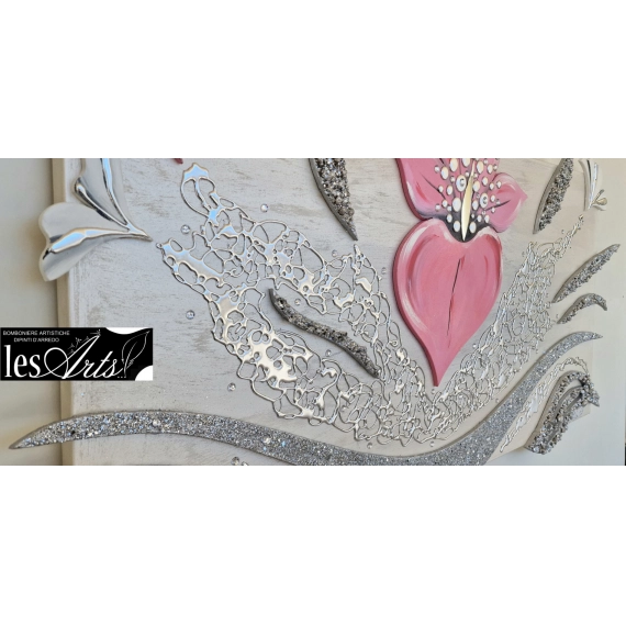Dipinto 4567 rosa / bianco
