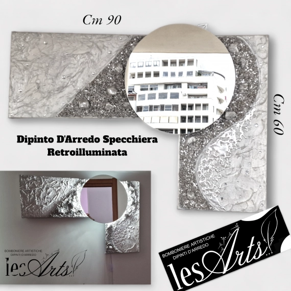 Specchiera tonda retroilluminata 