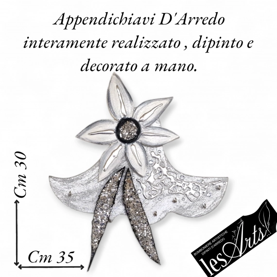 Appendichiavi sagomato fiore bianco 