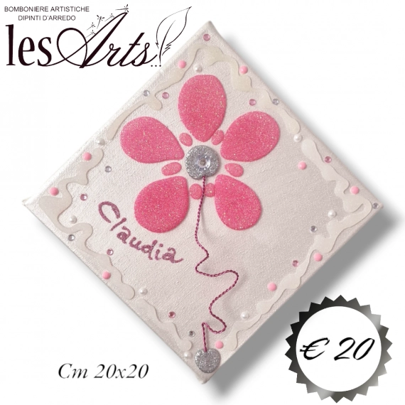 Fiore rosa 20x20 